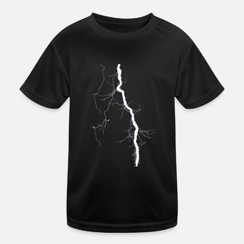 lightning - Kids Functional T-Shirt - black