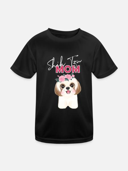 Shih Tzu : Wikipédia - T-shirt sport Enfant - noir - Devant