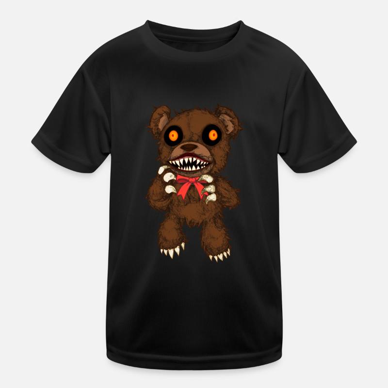 Zombie Teddy Horror Stofftier Halloween Kinder Funktions-T-Shirt