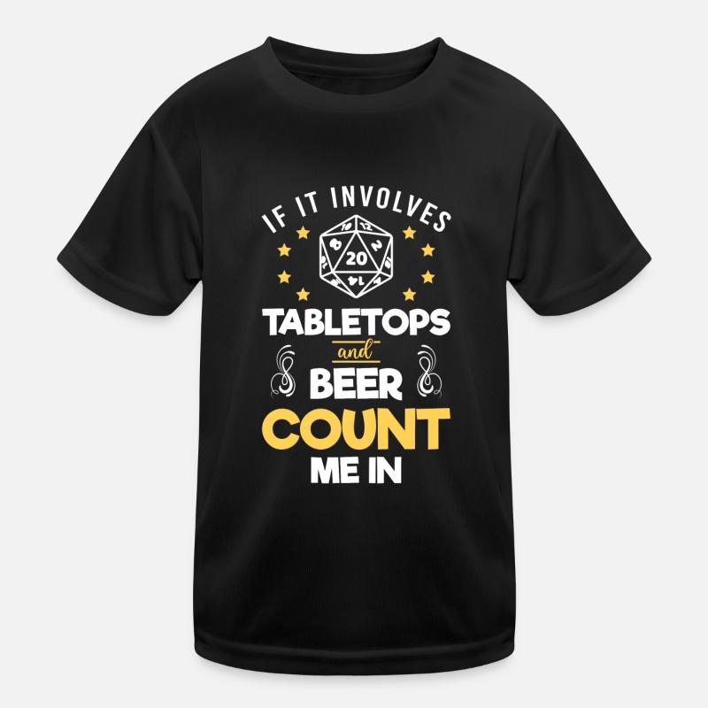 Joueur de jeu de table Rpg T-shirt sport Enfant