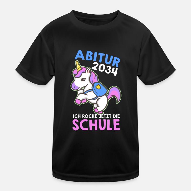 Abitur 2034 Schulkind 2034 Einschulung Abschluss Kinder Funktions-T-Shirt