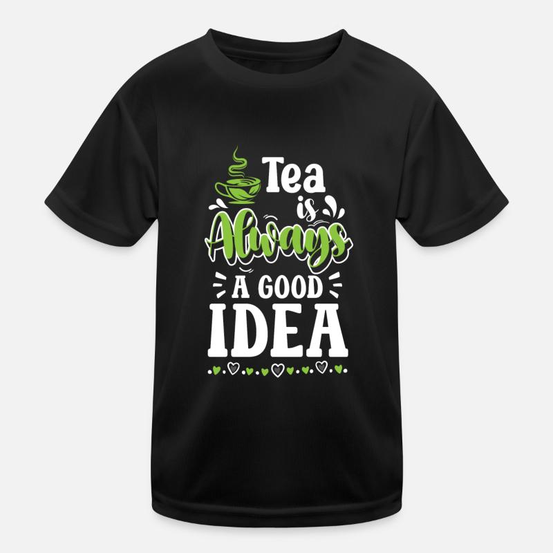 Teacup Grandma Green Tea Kids Functional T-Shirt