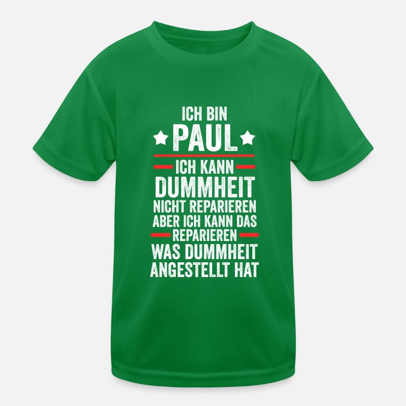 Paul Kinder Funktions-T-Shirt