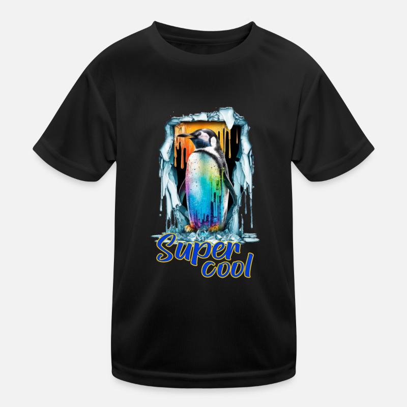 Pingouin coloré sur glace T-shirt sport Enfant