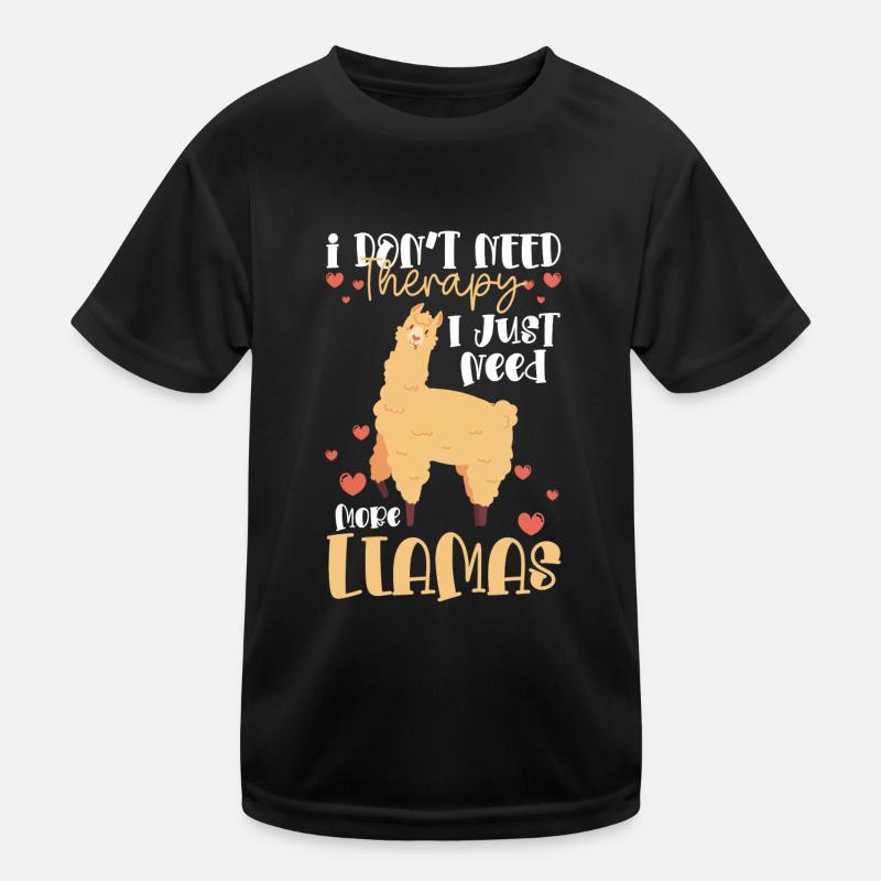 Llama Nutztier Tier Weich Kinder Funktions-T-Shirt