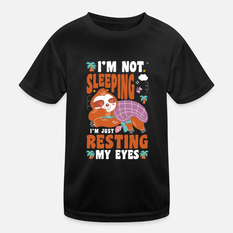 Schläfer Faul Ruhe Kinder Funktions-T-Shirt