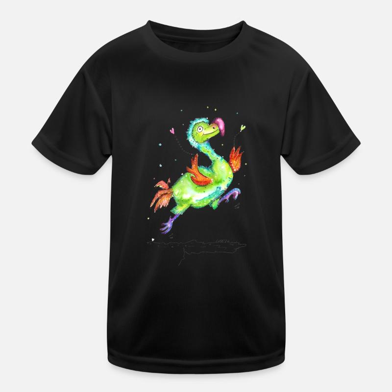 Gute Laune Dodo - Kinder Funktions-T-Shirt - Schwarz