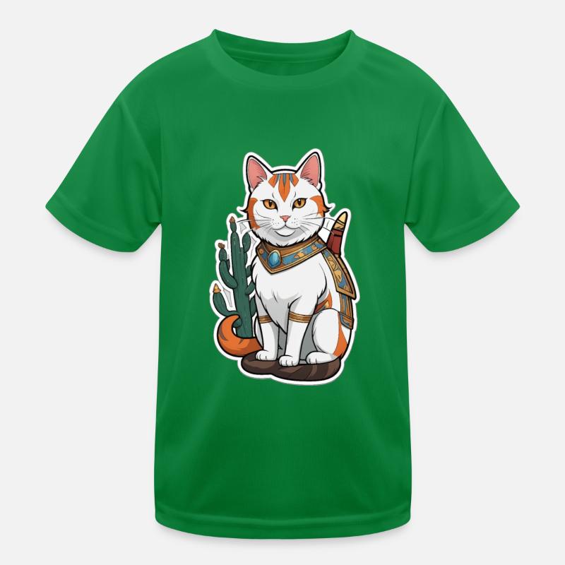 Katze Comic Kinder Funktions-T-Shirt