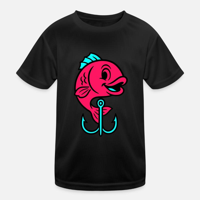 Fish Fish Hook Comic Kids Functional T-Shirt