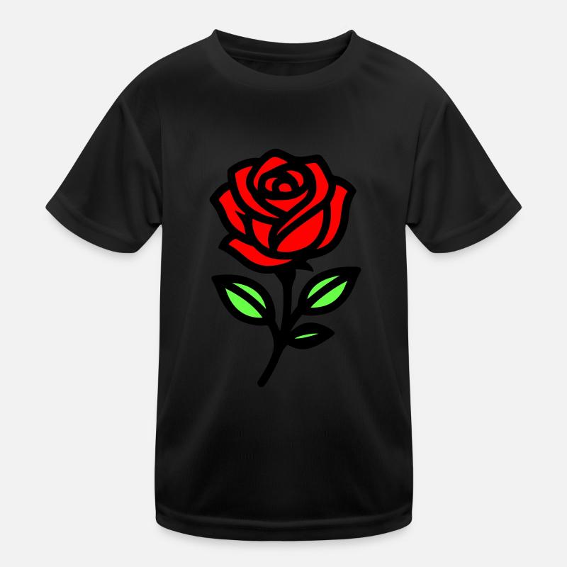 Rose Flower Kids Functional T-Shirt