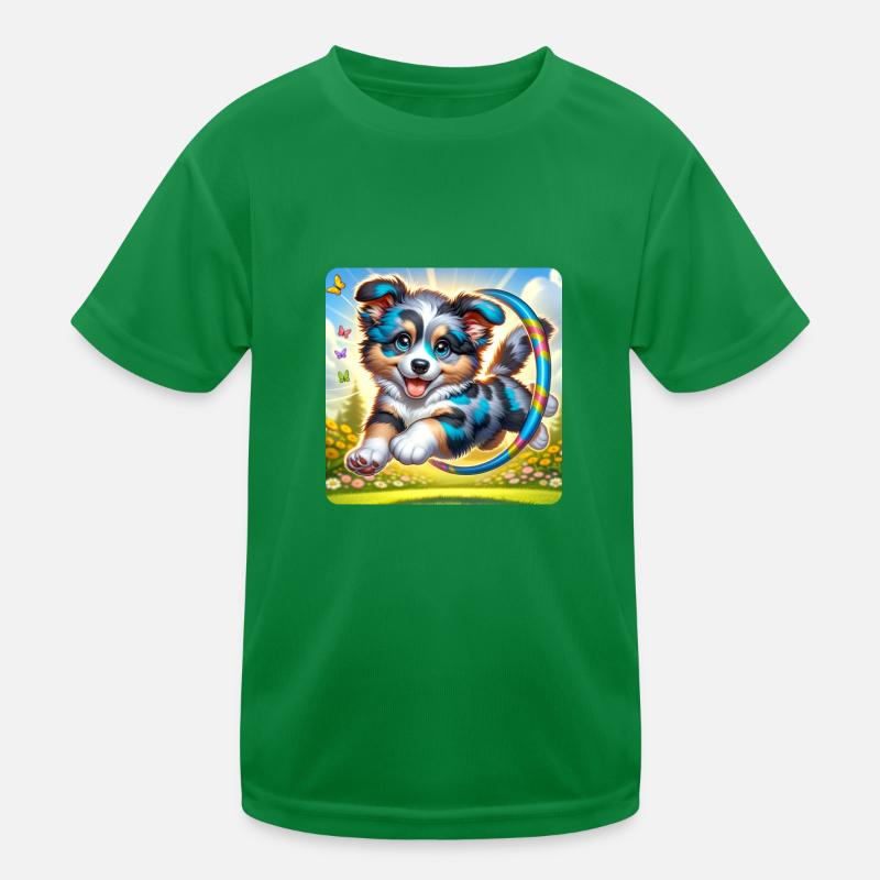 Chiot mignon T-shirt sport Enfant