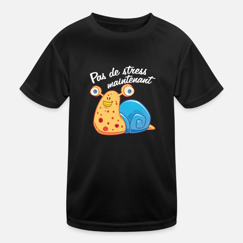 Pas de stress, un escargot qui dort. T-shirt sport Enfant