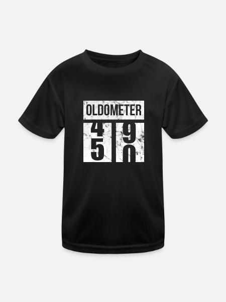 50 Oldometer 50th Birthday Gift Idea - Kids Functional T-Shirt - black - Front