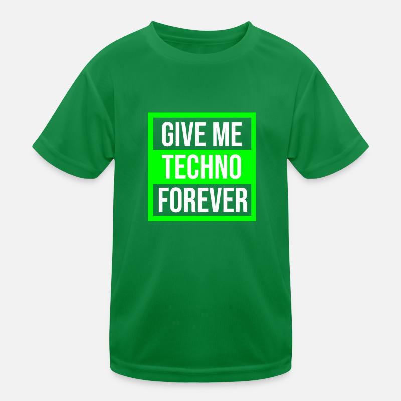 Techno Forever Musik Zitat Kinder Funktions-T-Shirt