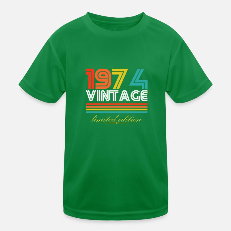Vintage Retro 1974 Geburtstagsgeschenk Kinder Funktions-T-Shirt