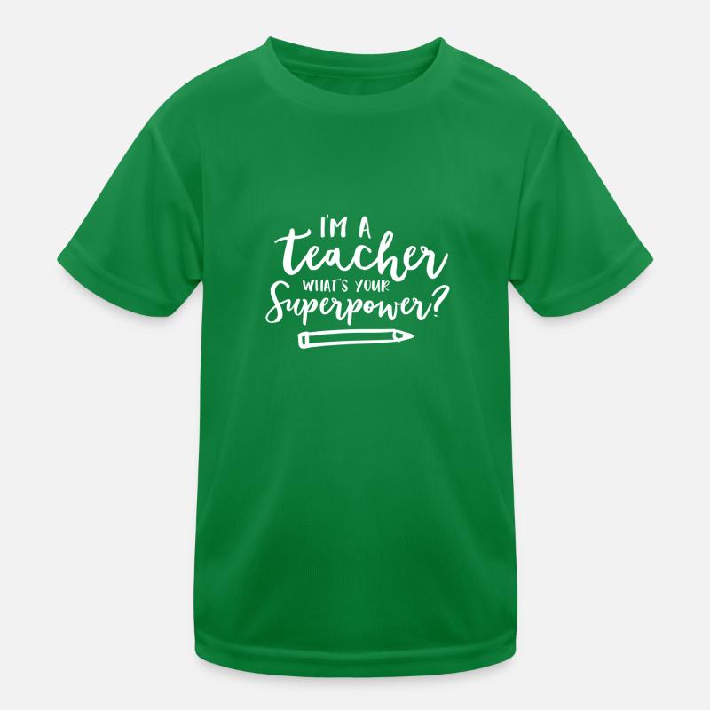 Lehrer Geschenk Bildung Superheld Sprüche Lehramt Kinder Funktions-T-Shirt
