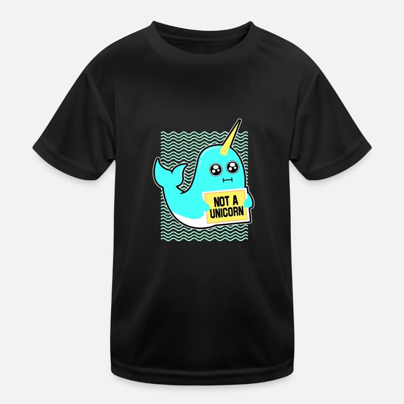 Narwal Geschenk Einhorn Kawaii Wale Tauchen Kinder Funktions-T-Shirt