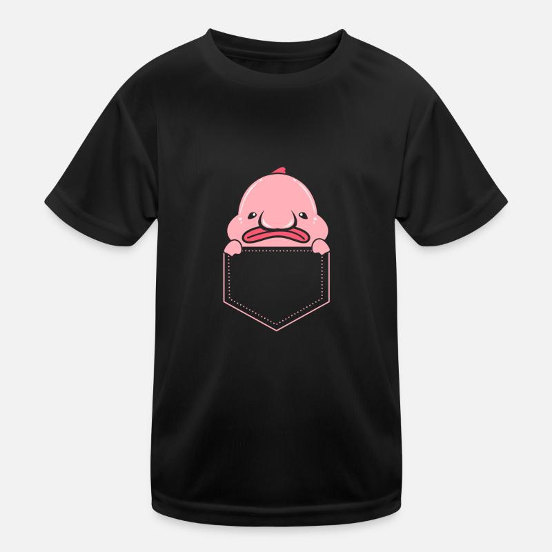 Blobfisch Tiefsee Grumpy Introvertiert Geschenk Kinder Funktions-T-Shirt