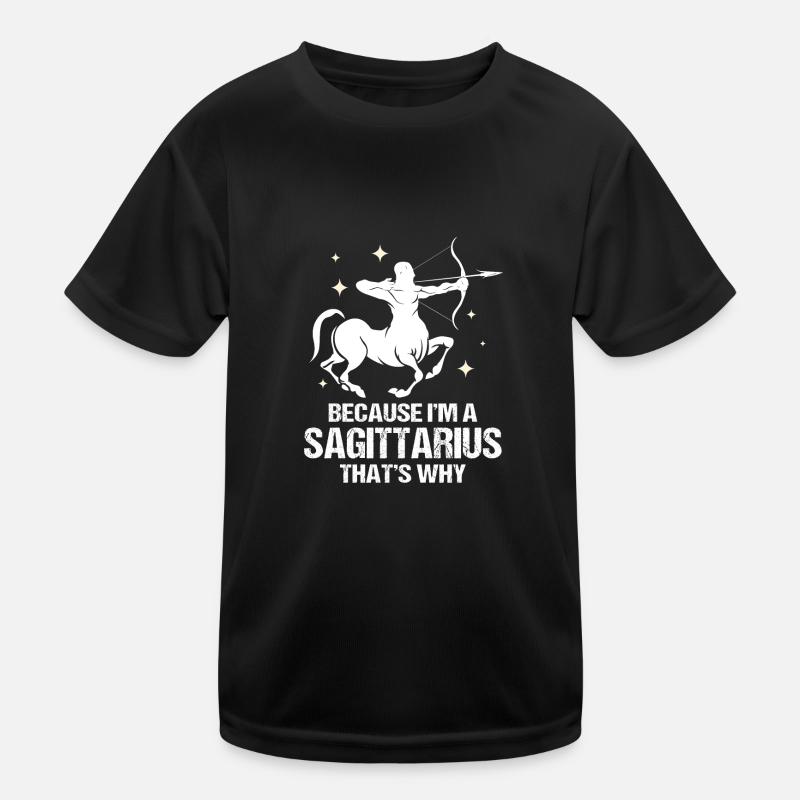 Sternzeichen Schütze - Kinder Funktions-T-Shirt - Schwarz