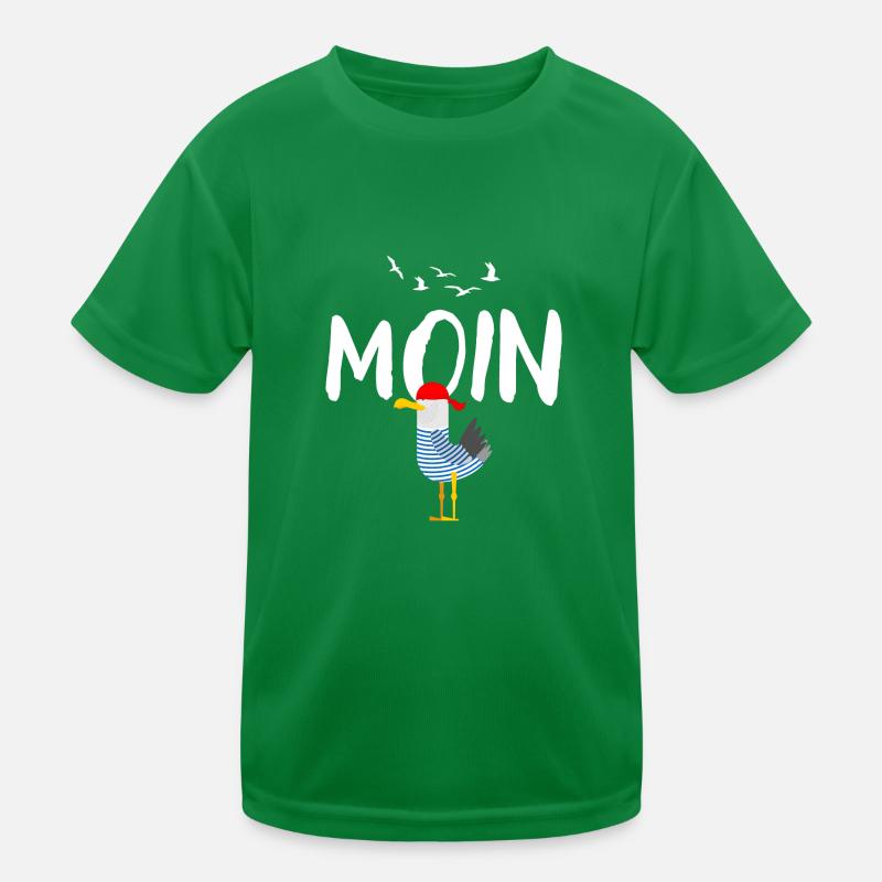 Moin Möwe Vogel Hafen Geschenk Kinder Funktions-T-Shirt