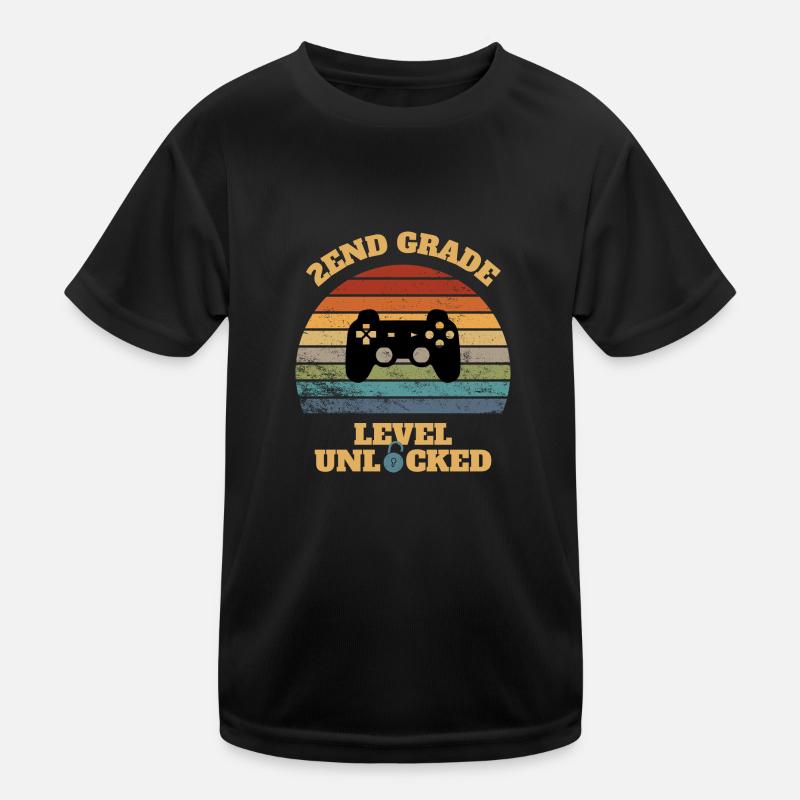 2. Klasse Gaming Retro Geschenk! Kinder Funktions-T-Shirt