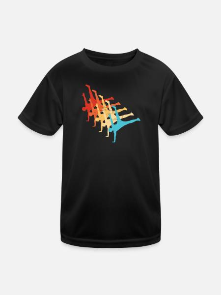 Breakdance Femmes Hommes Break Dance Hip Hop - T-shirt sport Enfant - noir - Devant