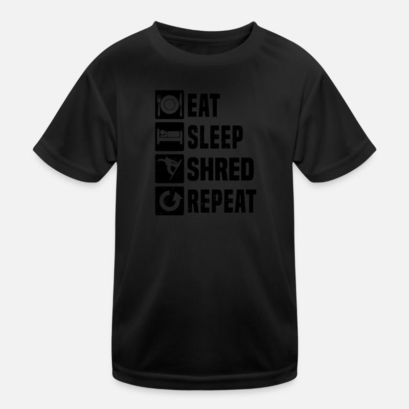 Damen Snowboarder Wintersport Snowboarding Kinder Funktions-T-Shirt