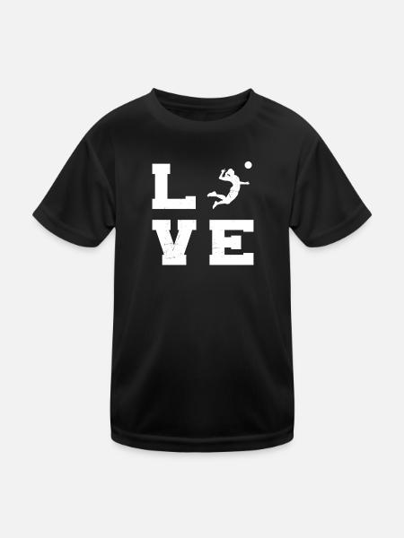 Jeux de volleyball féminin Joueurs de volleyball masculins - T-shirt sport Enfant - noir - Devant