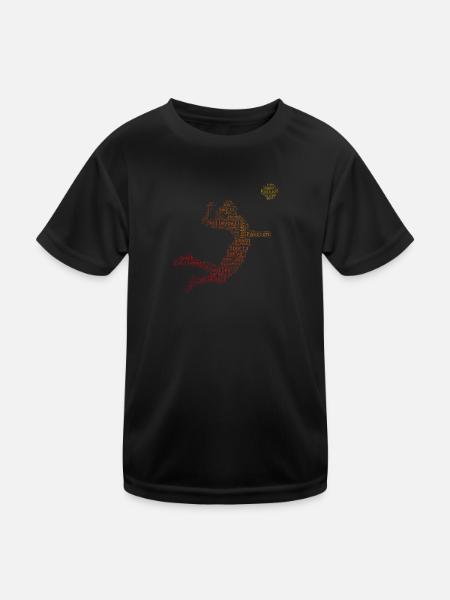 Volleyball masculin féminin Volleyball - T-shirt sport Enfant - noir - Devant