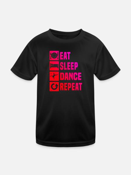 Bboy Women’s Breakdance Hip Hop Break Dance - T-shirt sport Enfant - noir - Devant