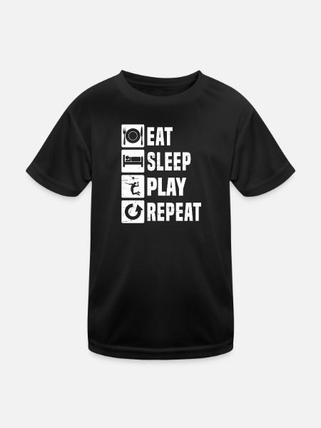 Volleyballer Volley Volleyballspielen Volleyball - Kids Functional T-Shirt - black - Front