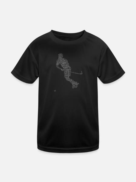 Women's Salibandy Innebandy Men's Floorball - Kids Functional T-Shirt - black - Front