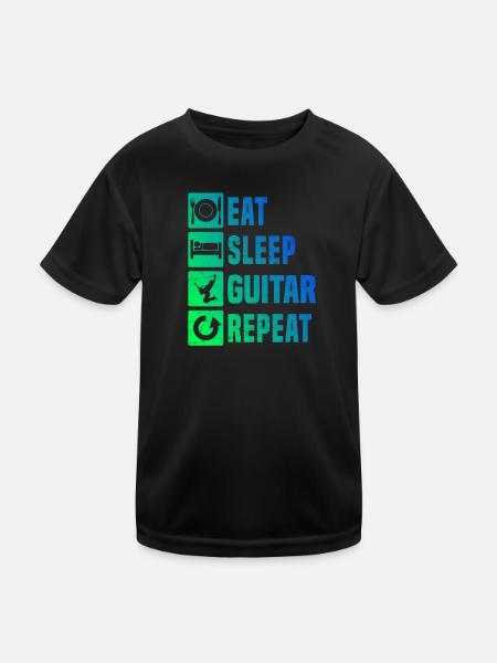 Guitare électrique dames guitare électrique guitare classique - T-shirt sport Enfant - noir - Devant
