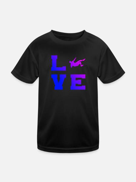Climbing Bouldering Climbing Bouldering Climber - Kids Functional T-Shirt - black - Front