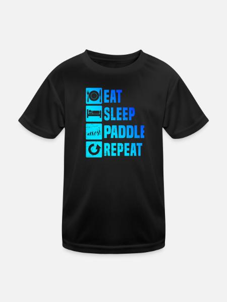 Paddle Tennis Paddle Raquette Paddle Court pour hommes - T-shirt sport Enfant - noir - Devant