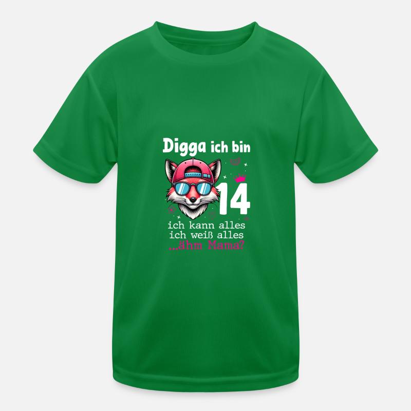 Digga Ich Bin 14 Kindergeburtstag Mädchen Kinder Funktions-T-Shirt