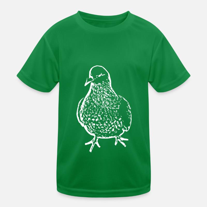 Blanc oiseau T-shirt sport Enfant