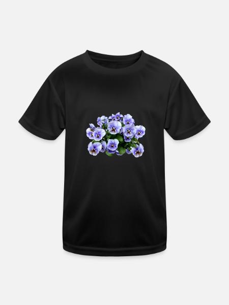 flowers lilies tulips orchids sunflower dahlia ger - Kinder Funktions-T-Shirt - Schwarz