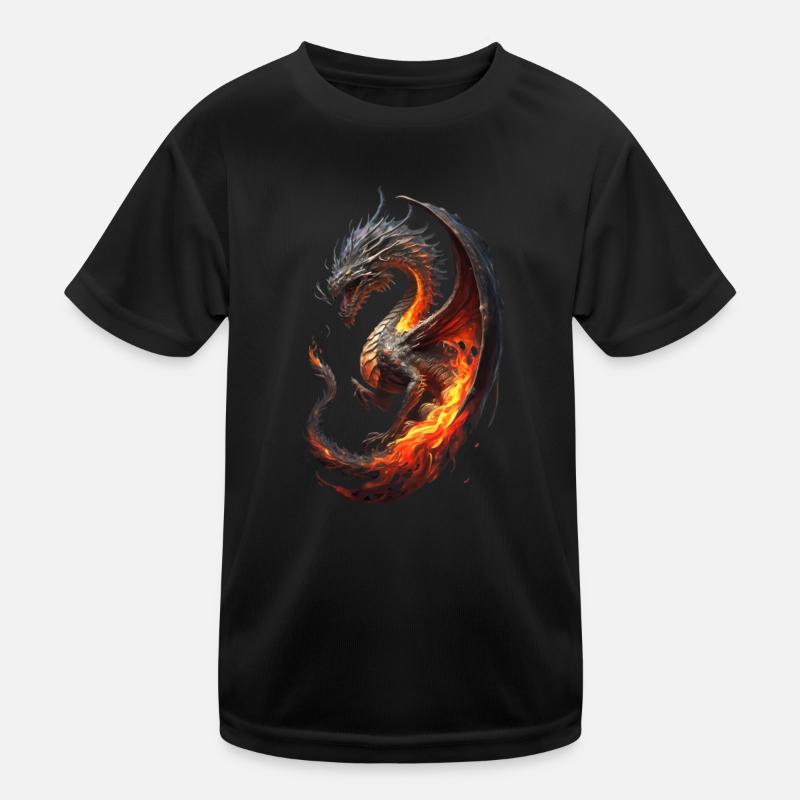 Feu du dragon T-shirt sport Enfant
