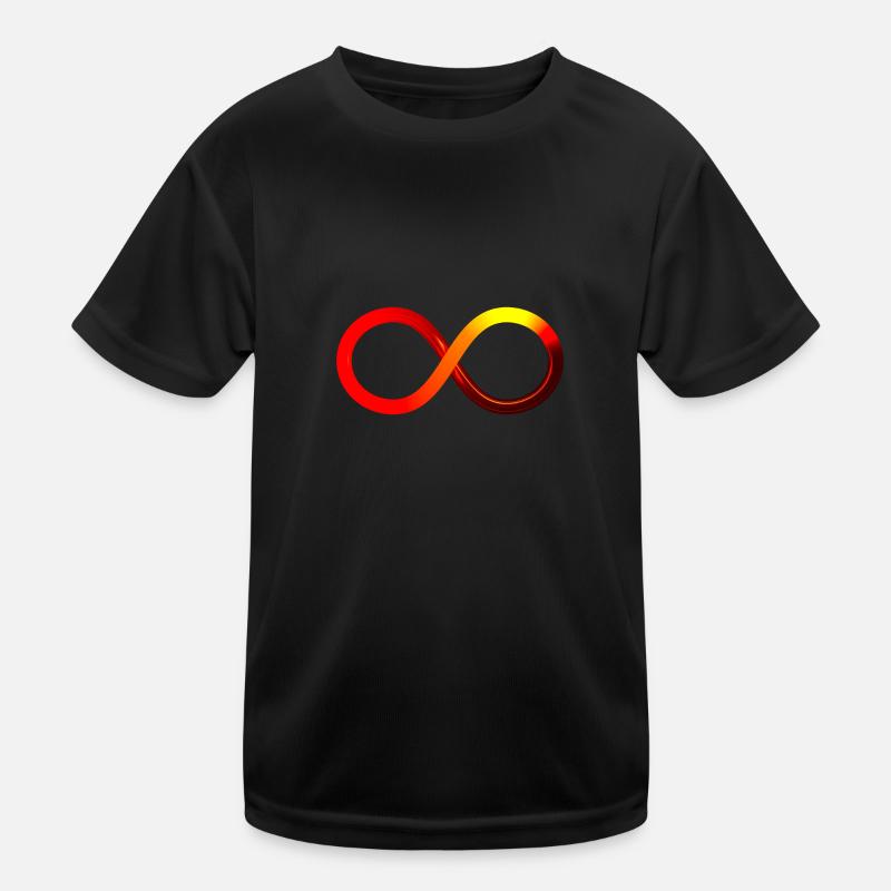 Infinite Infinity Symbol Red Orange Yellow Kids Functional T-Shirt