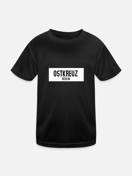 OSTKREUZ Berlin - Kinder Funktions-T-Shirt - Schwarz - Vorne