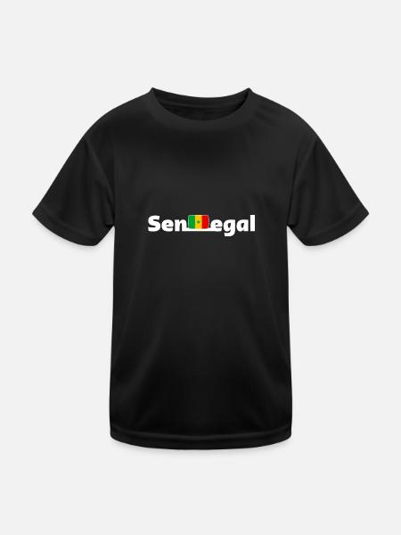 Senegal - Kids Functional T-Shirt - black - Front