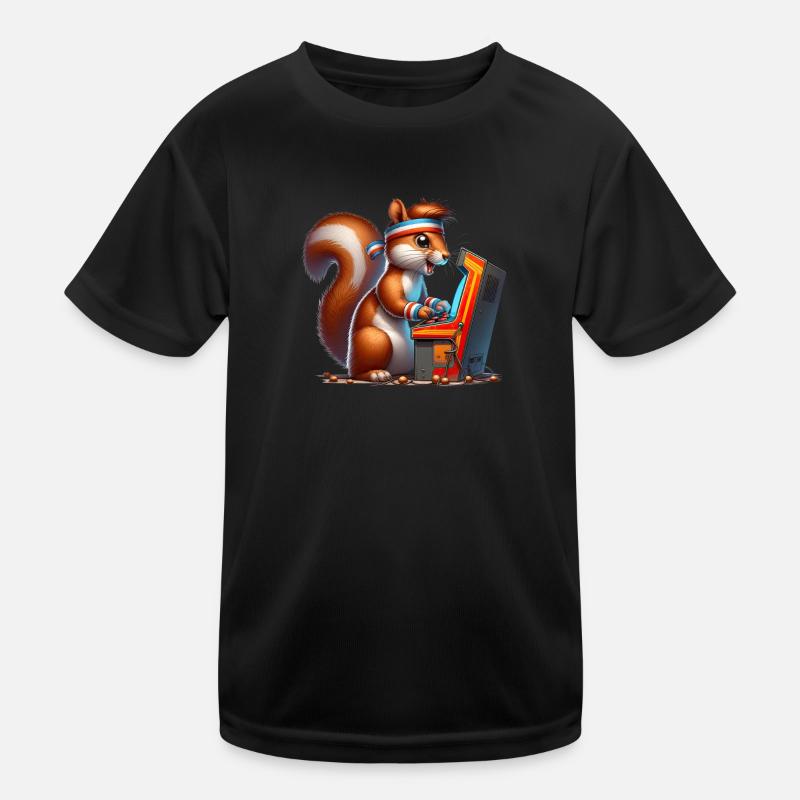 Illustration eines Cartoon-Eichhörnchens Kinder Funktions-T-Shirt