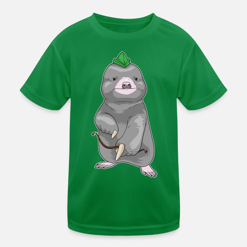 Maulwurf Bogenschütze Bogen Kinder Funktions-T-Shirt