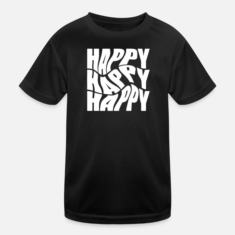 Bold Happy Graffiti Typography Kids Functional T-Shirt