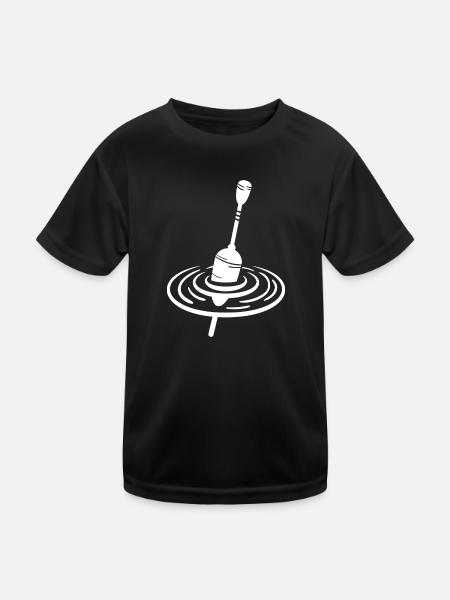 Angeln Posen Angel Posenangeln Pose Angelrute - Kinder Funktions-T-Shirt - Schwarz - Vorne