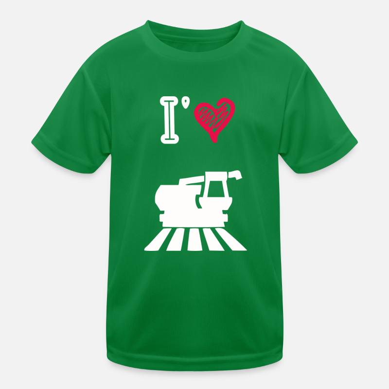 J’aime les moissonneuse T-shirt sport Enfant