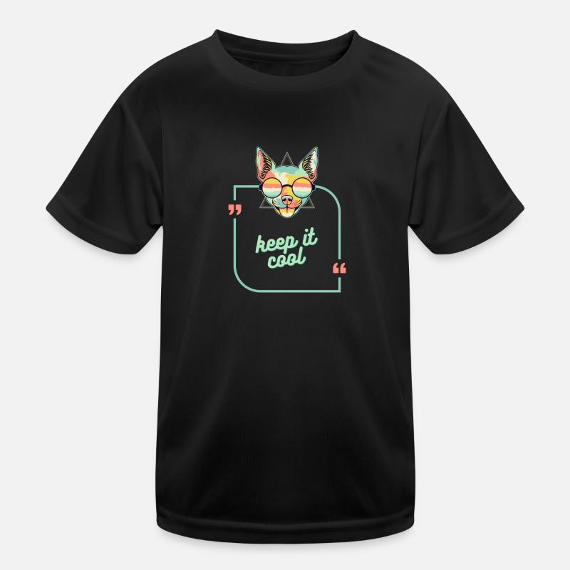 KEEP IT COOL Chihuahua coloré drôle cool T-shirt sport Enfant