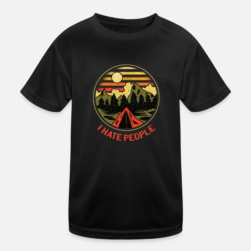 I hate people Camping Van Womo Tshirt Geschenk Kinder Funktions-T-Shirt