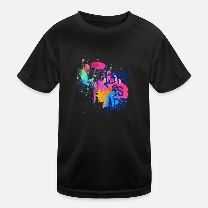 art,kunst,graffiti,malerei,aquarell,bunt,bunt Kinder Funktions-T-Shirt